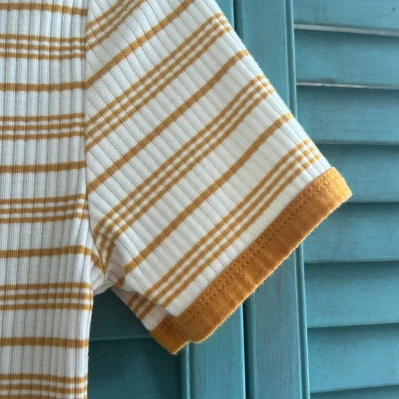Forever 21 Mustard and White Striped Tee - Picture 4 of 4